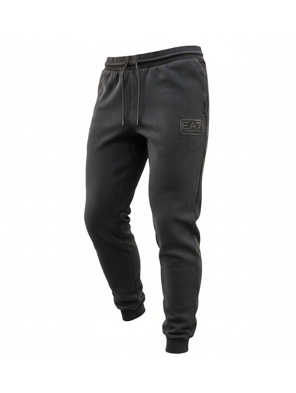 EA7 Emporio Armani Men’s Jogger Sweatpants Black Cotton Fleece Pants 6RPV68 L